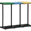 340989 vidaXL Afvalzakstandaards met deksel 240-330 L PP meerkleurig