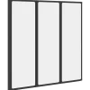 Badscherm 3 panelen vouwbaar 117 x 120 cm