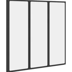 Badscherm 3 panelen vouwbaar 117 x 120 cm