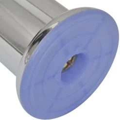 Bankpoten rond chroom 60 mm 4 st