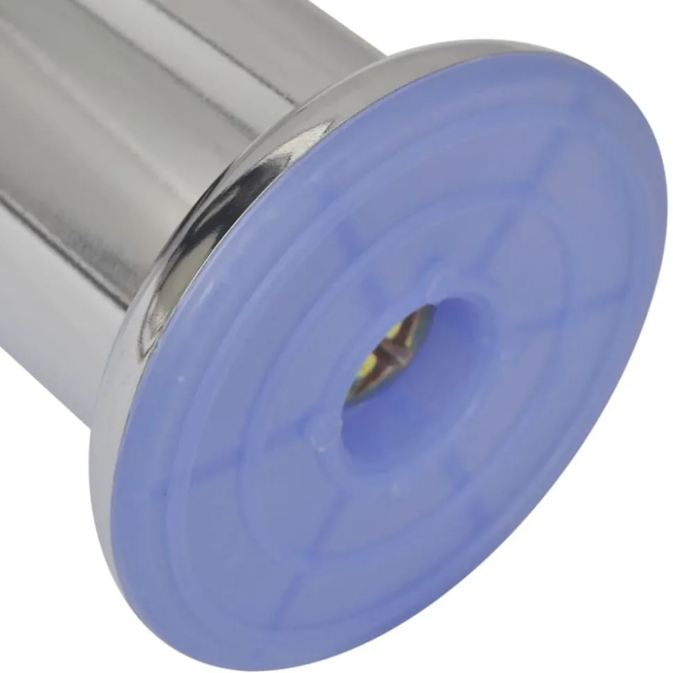 Bankpoten rond chroom 60 mm 4 st