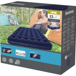 Best Way Luchtbed Blauw 203 x 152 x 22 cm PVC