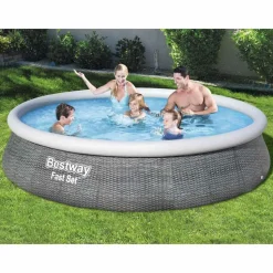 Bestway Fast Set Zwembadset met pomp opblaasbaar 396x84 cm