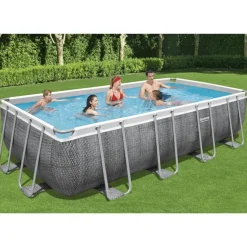 Bestway Power Steel Zwembadset rechthoekig 549x274x122 cm