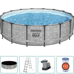 Bestway Power Steel Zwembad rond 488x122 cm