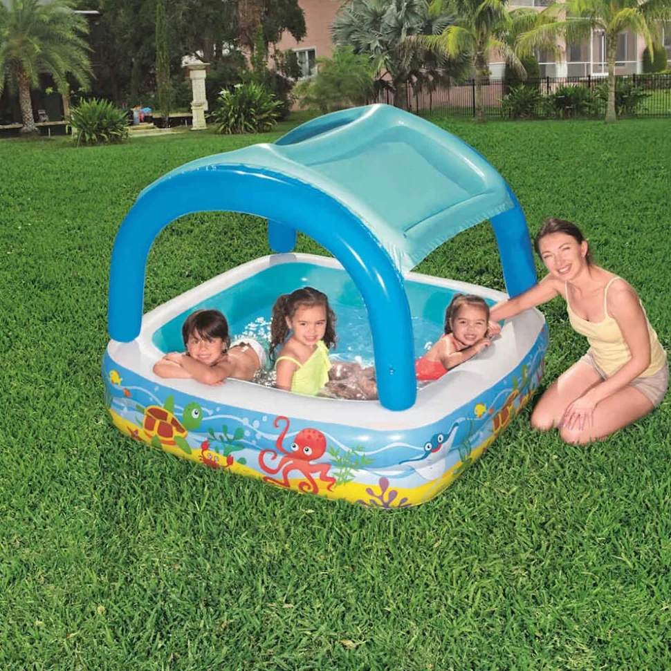 Bestway Speelbad met overkapping 140x140x114 cm blauw 52192