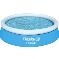 Bestway Zwembad Fast Set opblaasbaar rond 183x51 cm blauw