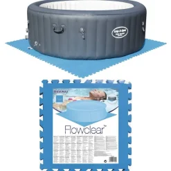 Bestway Zwembadbodembeschermers 8 st blauw 58220