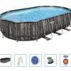 Bestway Zwembadset Power Steel ovaal 488x305x107 cm