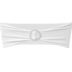 Decoratief stoellint met een diamant 25 stuks (wit)