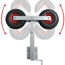 2-delige Boegsteunenset voor bootaanhanger 59-84 cm