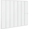 Douche en badscherm 140 x 168 cm 7 panelen met handdoekrek