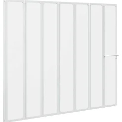 Douche en badscherm 140 x 168 cm 7 panelen met handdoekrek