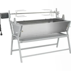 Draaispit barbecue ijzer en roestvrij staal