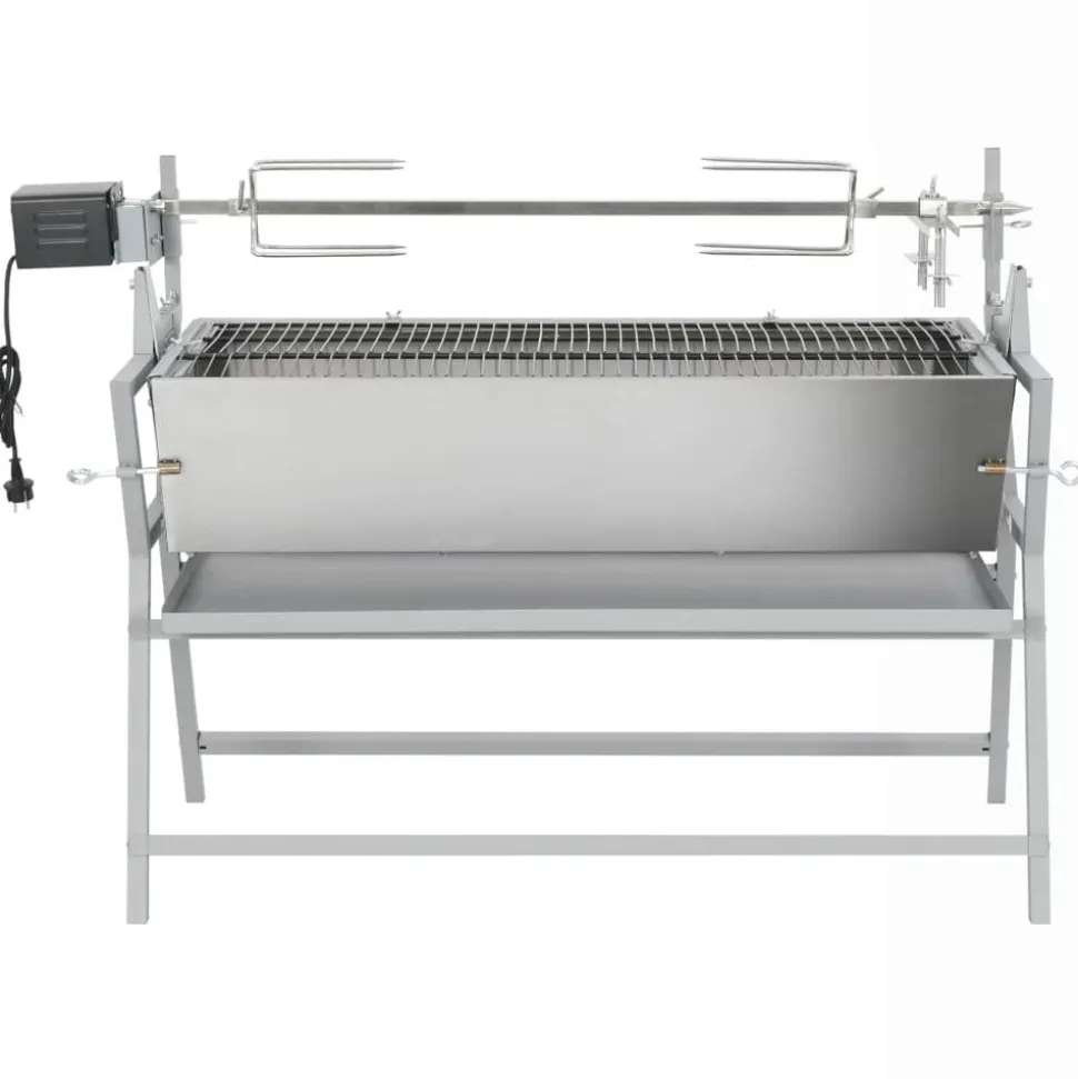 Draaispit barbecue ijzer en roestvrij staal