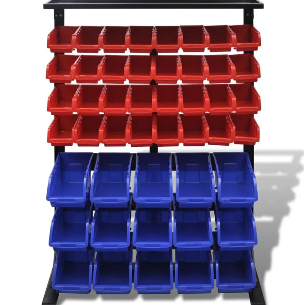 Garage opbergrek (Blauw en Rood)