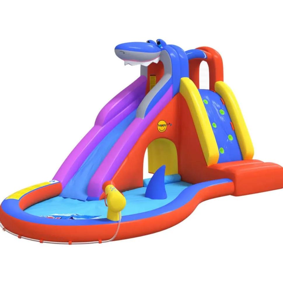 Happy Hop Glijbaan met plonsbad opblaasbaar 450x320x240 cm PVC