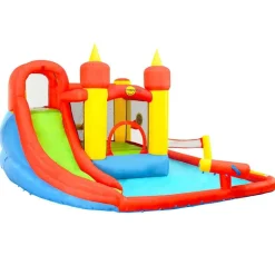 Happy Hop Springkussen met glijbaan en plonsbad 410x385x220 cm PVC