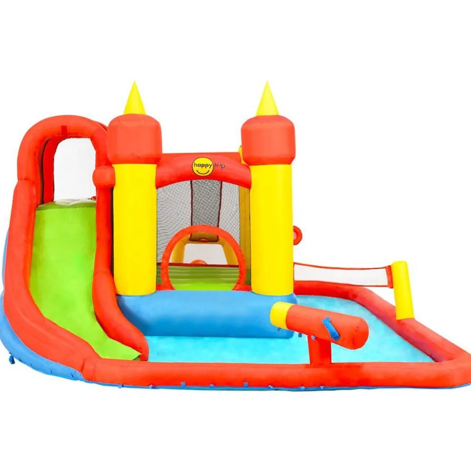 Happy Hop Springkussen met glijbaan en plonsbad 410x385x220 cm PVC