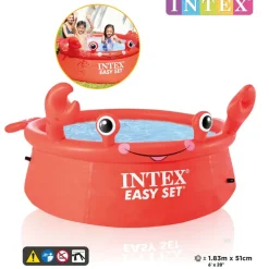 INTEX Easy Set Zwembad Happy Crab opblaasbaar 183x51 cm