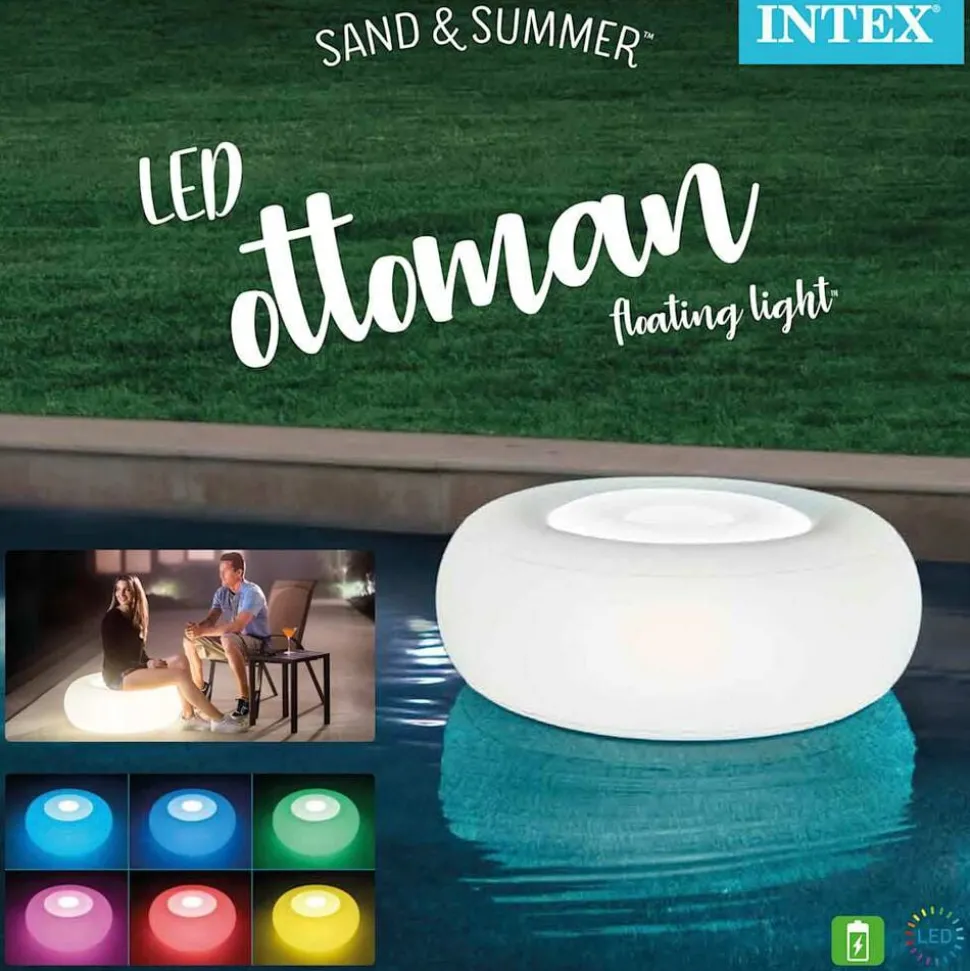 Intex Hocker LED 86x33 cm