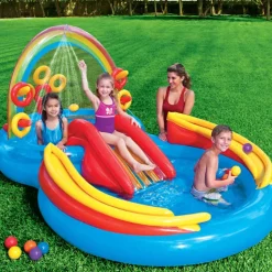 Intex Opblaaszwembad Rainbow Ring Play Center 297x193x135 cm 57453NP