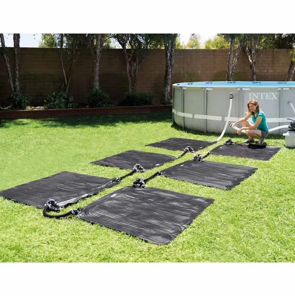 Intex Verwarmingsmat op zonne-energie 1,2X1,2m PVc zwart 28685