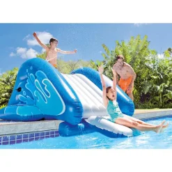 Intex Waterglijbaan Kool Splash opblaasbaar blauw