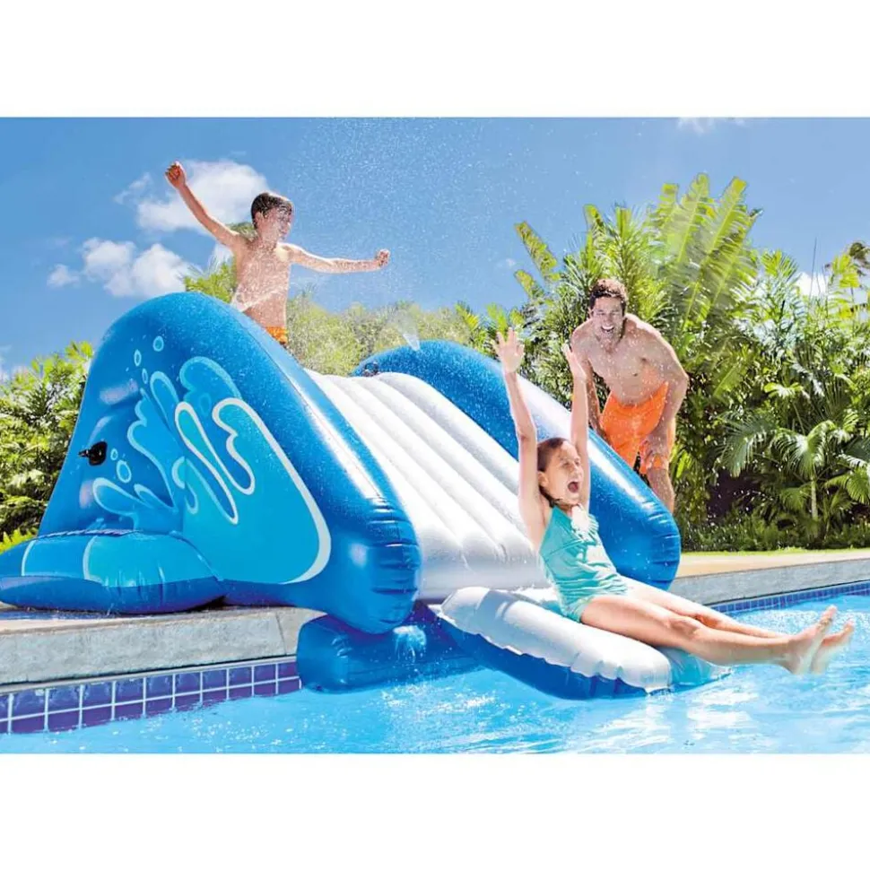 Intex Waterglijbaan Kool Splash opblaasbaar blauw