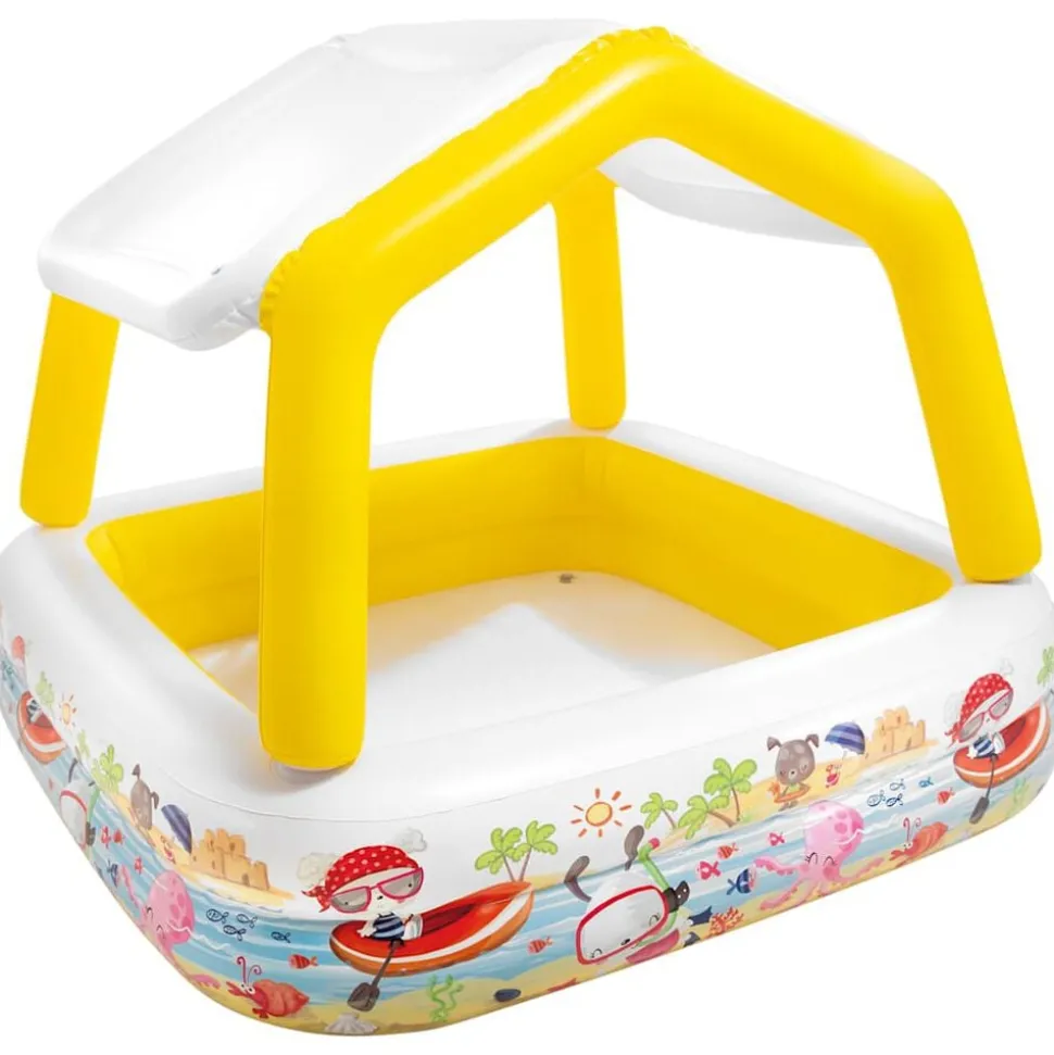Intex Zwembad met overkapping opblaasbaar 157x157x122 cm