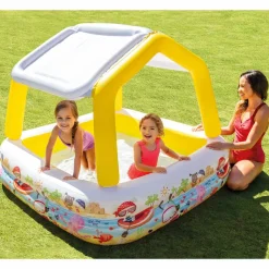 Intex Zwembad met overkapping opblaasbaar 157x157x122 cm