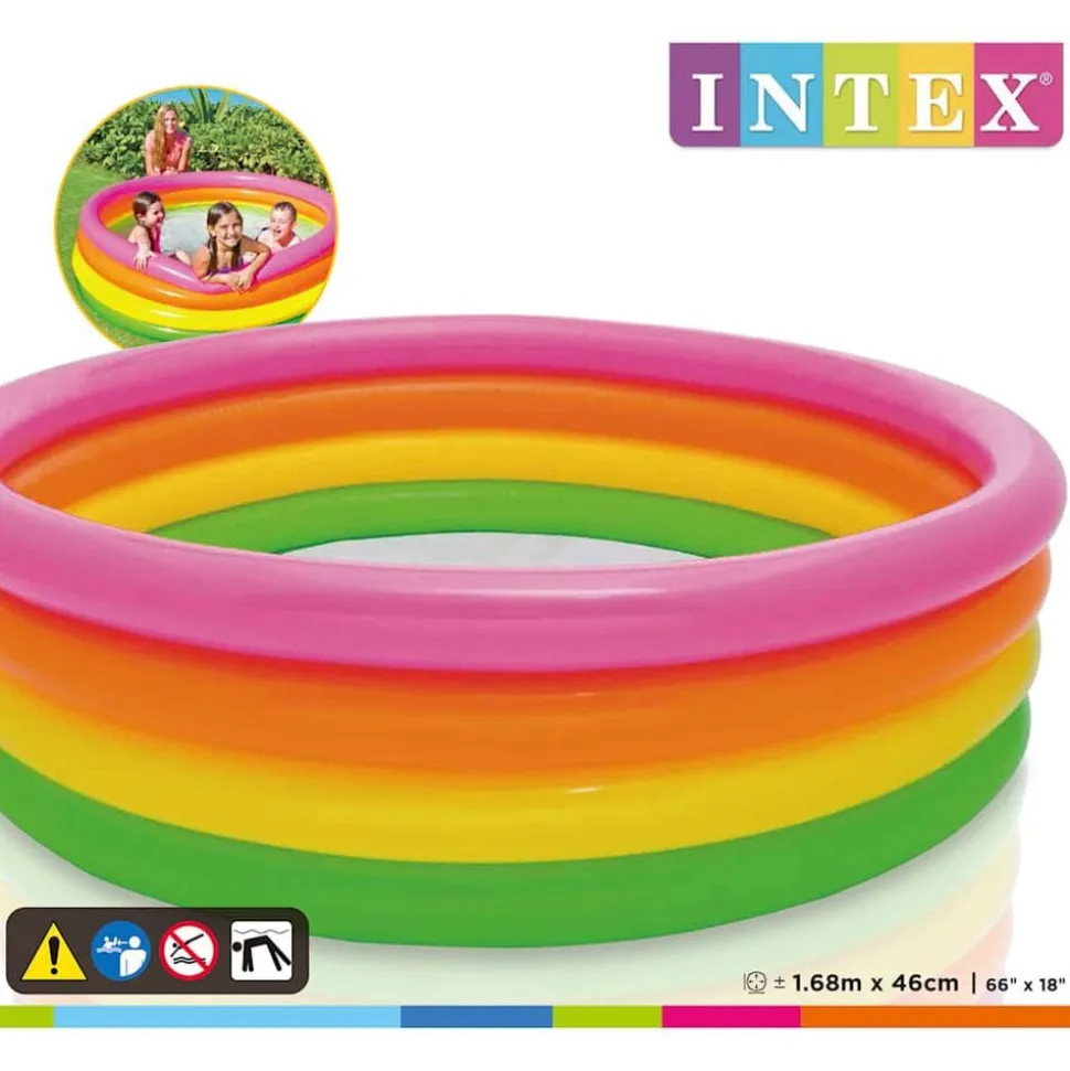 Intex Zwembad Sunset opblaasbaar 4 ringen 168x46 cm