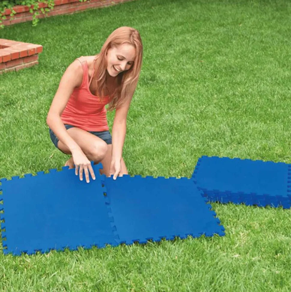 Intex Zwembadbodembeschermers 8 st 50x50 cm blauw