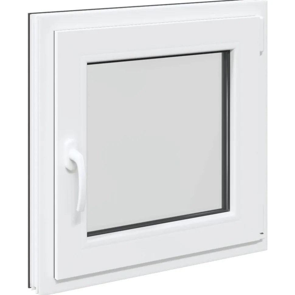 Kelderraam RISOR Antraciet 50 x 50 cm PVC en glas