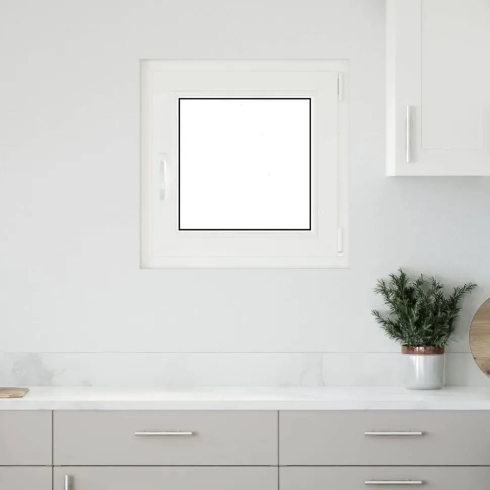 Kelderraam RISOR Antraciet 50 x 50 cm PVC en glas