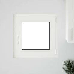 Kelderraam RISOR Wit 60 x 60 cm PVC en glas