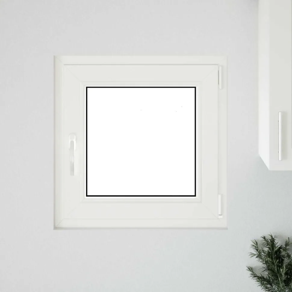 Kelderraam RISOR Wit 60 x 60 cm PVC en glas