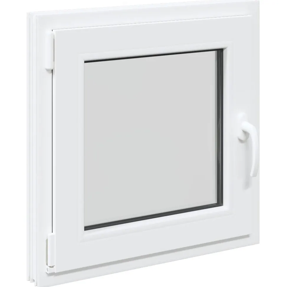 Kelderraam RISOR Wit 50 x 50 cm PVC en glas