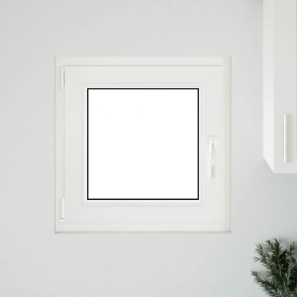 Kelderraam RISOR Wit 50 x 50 cm PVC en glas