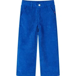 Kinderbroek 92 ribfluweel kobaltblauw