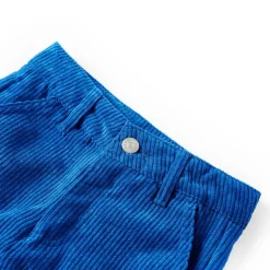 Kinderbroek 92 ribfluweel kobaltblauw