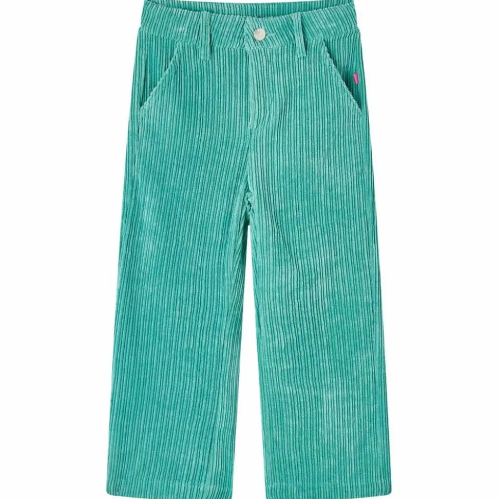 Kinderbroek 92 ribfluweel mintgroen
