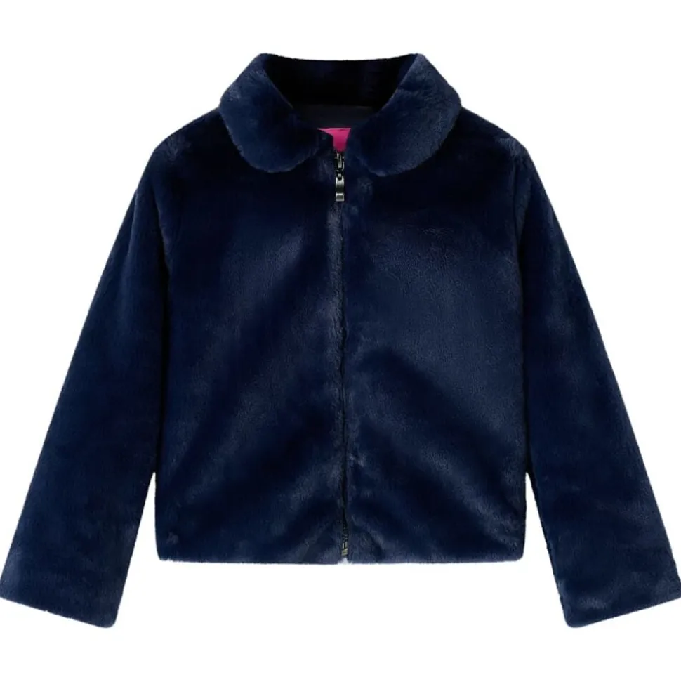 Kinderjas 92 kunstvacht marinekleur