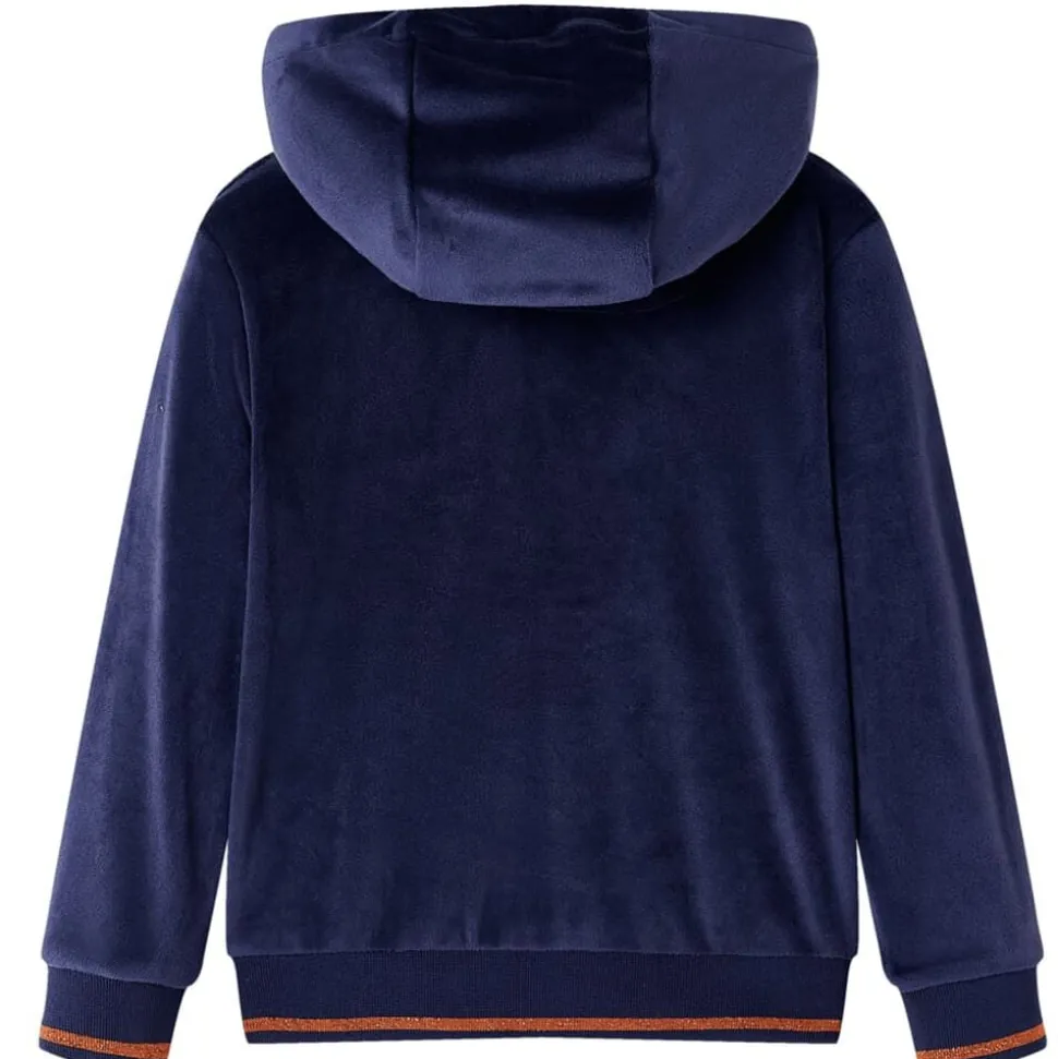 Kinderjas met capuchon 92 marineblauw