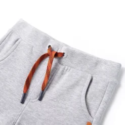 Kinderjoggingbroek 92 gemêleerd grijs