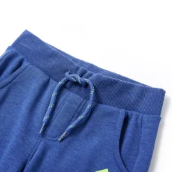 Kinderjoggingbroek 104 gemêleerd blauw
