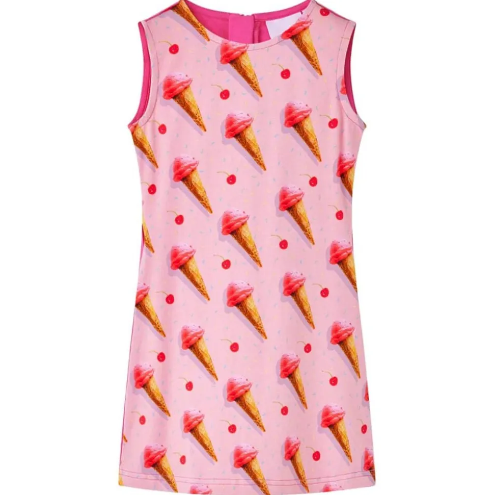 Kinderjurk 104 felroze