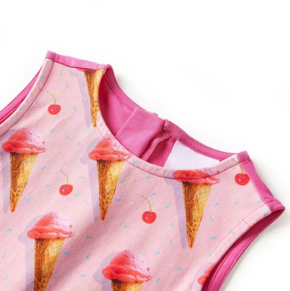 Kinderjurk 104 felroze