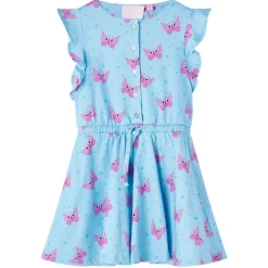 Kinderjurk met knopen zonder mouwen 104 blauw