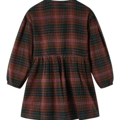 Kinderjurk met lange mouwen 92 cognackleurig